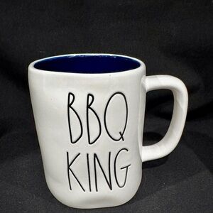 Rae Dunn BBQ King Mug - White with Blue Interior